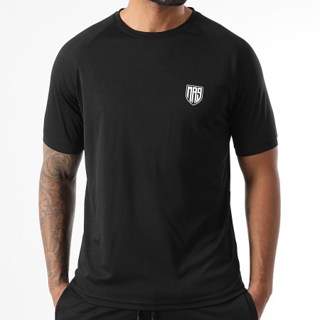 MA9 Mafia Nueve - Ensemble Tee Shirt Et Short Jogging Essential Back Tape Black