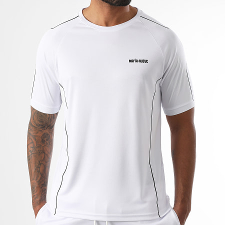 MA9 Mafia Nueve - Ensemble Tee Shirt Et Short Jogging Essential Aeromax White