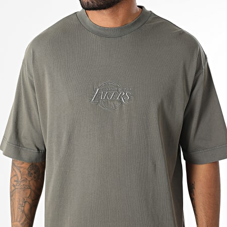 New Era - Tee Shirt Oversize Large NBA Washed Box LA Lakers 60667862 Gris Anthracite