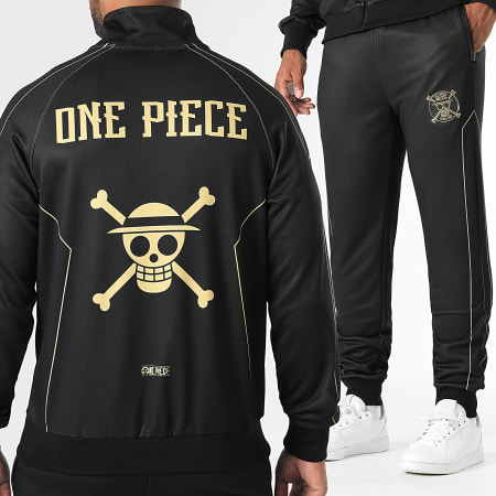 One Piece - Ensemble De Survetement Mugiwara Back Noir Doré