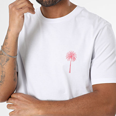 Luxury Lovers - Camiseta oversize Los Angeles Palm Blanco Rosa