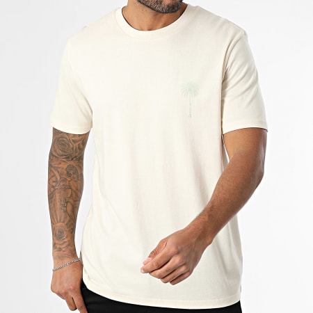 Luxury Lovers - Tee Shirt Oversize Miami Palm Beige Kaki