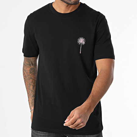Luxury Lovers - Camiseta oversize Los Angeles Palm Negro Rosa