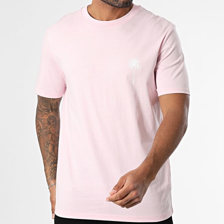 Luxury Lovers - Tee Shirt Oversize Los Angeles Palm Rose Blanc