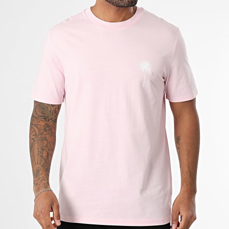 Luxury Lovers - Tee Shirt Oversize Los Angeles Palm Rose Blanc