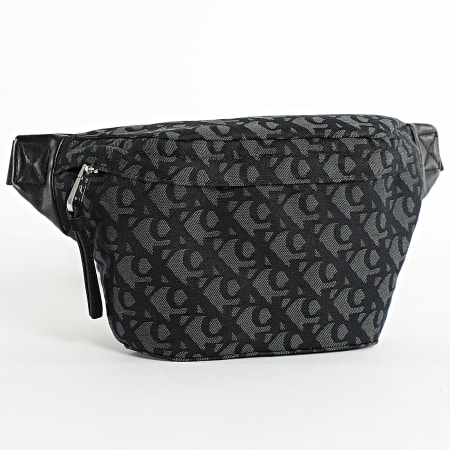 Calvin Klein - Sac Banane Unstructured Monogram 3177 Noir Gris Anthracite