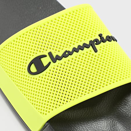 Champion - Claquettes Slide S22469 Noir Vert Lime