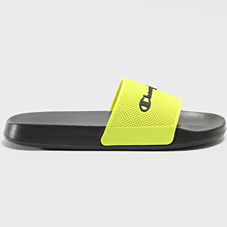 Champion - Claquettes Slide S22469 Noir Vert Lime