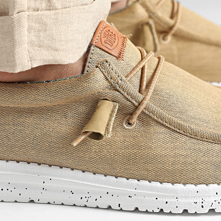 Hey Dude - Mocassins Wally Washed Canvas Walnut