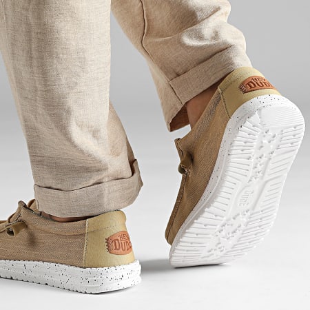 Hey Dude - Mocassins Wally Washed Canvas Walnut