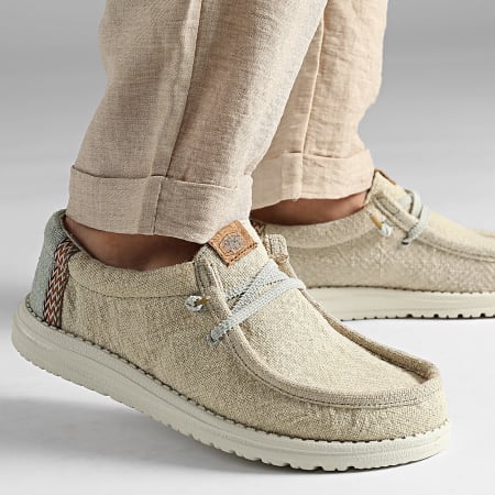 Hey Dude - Wally Jute Stone Iceberg Green loafers - Ryses display picture 1