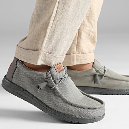 Hey Dude - Mocassins Wally Washed Canvas Charcoal