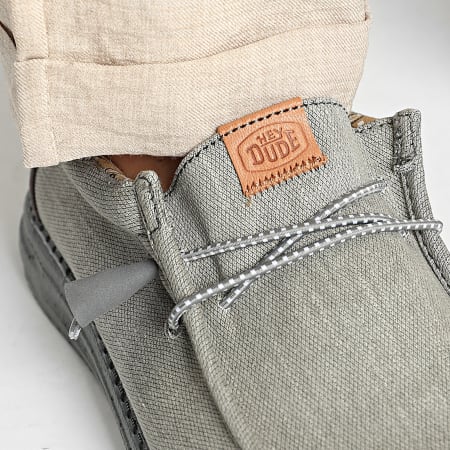 Hey Dude - Mocassins Wally Washed Canvas Charcoal
