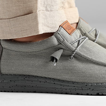 Hey Dude - Mocassins Wally Washed Canvas Charcoal