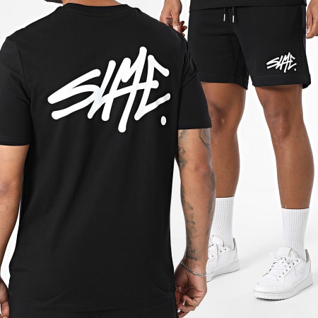 Sale Môme Paris - Ensemble Tee Shirt Et Short Jogging SLME Noir Blanc