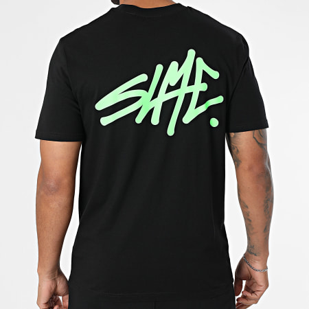 Sale Môme Paris - Ensemble Tee Shirt Et Short Jogging SLME Noir Vert Fluo