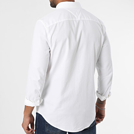 Tommy Hilfiger - Chemise Manches Longues Slim Flex Dobby 8556 Blanc