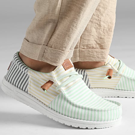 Hey Dude Mocassins Wally Tri Nu Prep Green Ash Multi