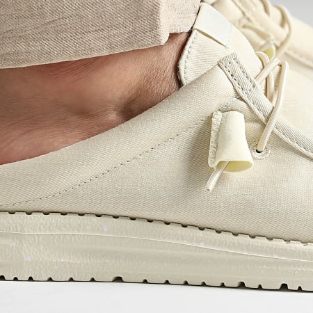 Hey Dude - Mocassins Wally Slip Stretch Canvas Bone White