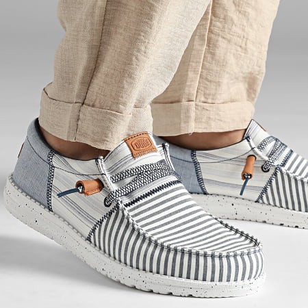 Hey Dude - Moccasins Wally Tri Nu Prep Sargasso Blue White 