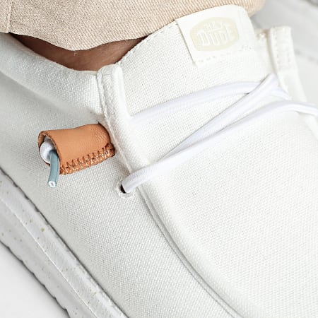 Hey Dude - Mocassins Wally Craft Linen White Stone Grey