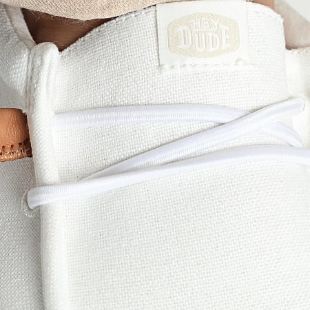 Hey Dude - Mocassins Wally Craft Linen White Stone Grey