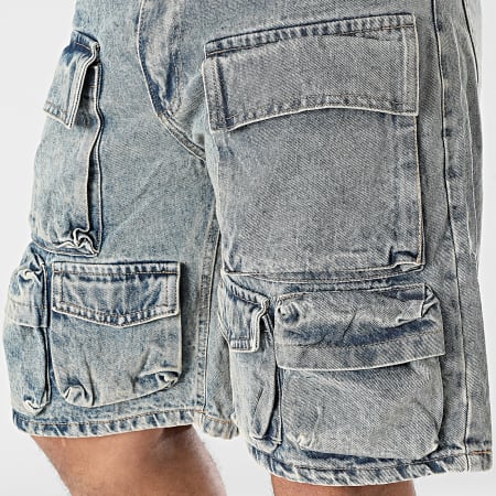 Uniplay - Short Cargo Jean 248 Azul Denim Beige