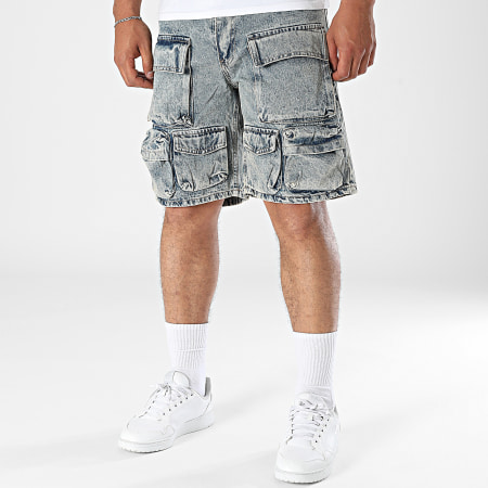 Uniplay - Short Cargo Jean 248 Azul Denim Beige