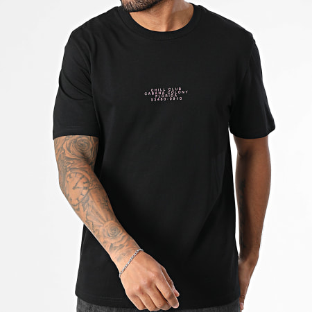 Luxury Lovers - Camiseta oversize Chill Club Rosa Negro