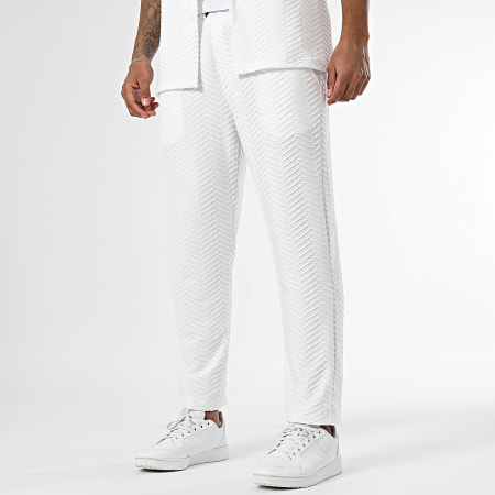 Uniplay - Ensemble Chemise Manches Courtes Et Pantalon Texturé 032 Blanc