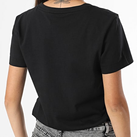 Calvin Klein - Tee Shirt Col V Femme LV047B205G Noir