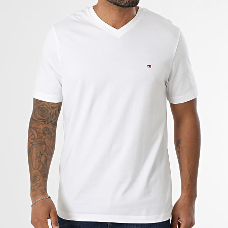 Tommy Hilfiger - Tee Shirt Col V Essential 9249 Blanc