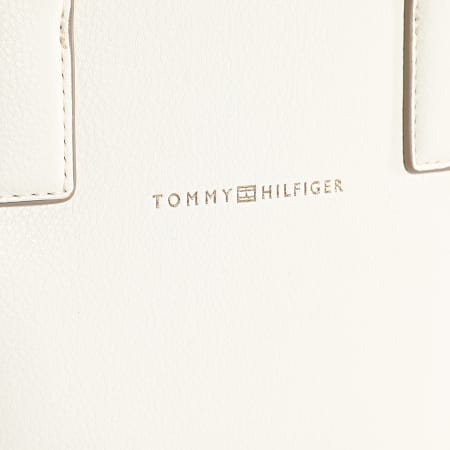Tommy Hilfiger - Sac A Main Femme Logotape Mini Tote 7448 Ecru