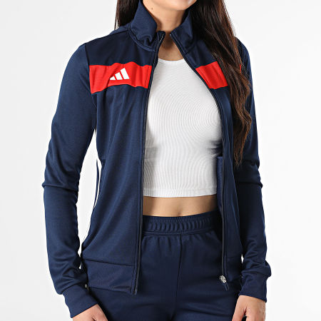 Adidas Sportswear - Ensemble De Survetement Femme A Bandes Tiro Essential JD0622 Bleu Marine Rouge Blanc