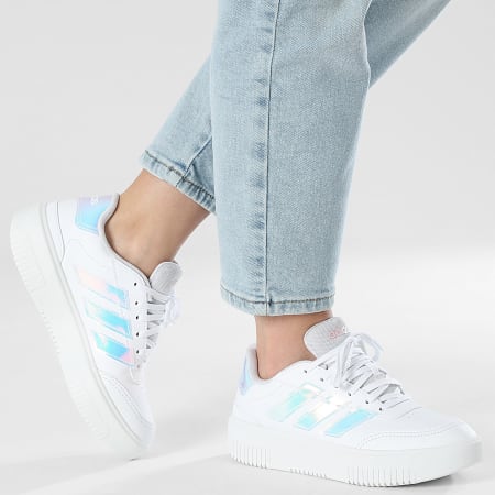 Adidas Sportswear - Baskets Femme Courtblock Bold JI2205 Footwear White Clear Pink
