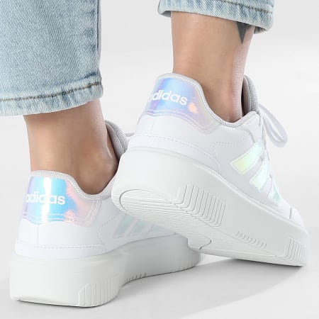 Adidas Sportswear - Baskets Femme Courtblock Bold JI2205 Footwear White Clear Pink