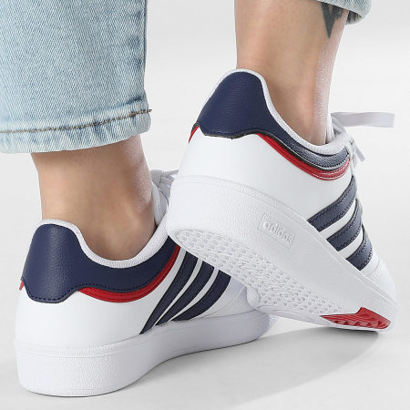 Adidas Sportswear - Baskets Femme Hoops 4.0 J JI3473 Footwear White Dark Blue Team Power Red 2