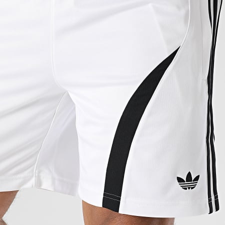 Adidas Originals - Short Jogging A Bandes Teamgeist JP1122 Blanc Noir
