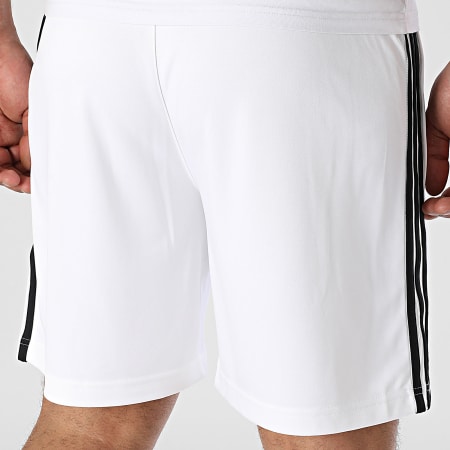 Adidas Originals - Short Jogging A Bandes Teamgeist JP1122 Blanc Noir