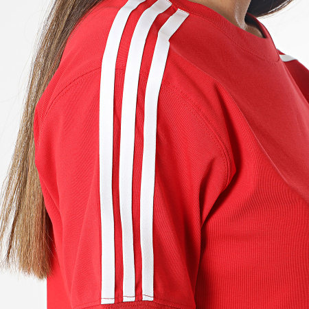 Adidas Originals - Tee Shirt Femme 3 Stripes IR8050 Rouge