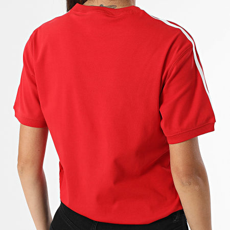 Adidas Originals - Tee Shirt Femme 3 Stripes IR8050 Rouge