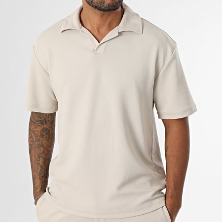 Mackten - Ensemble Polo Manches Courtes Et Pantalon 231 Beige