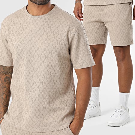 Mackten - Ensemble Tee Shirt Et Short Jogging 346 Beige