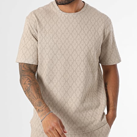 Mackten - Ensemble Tee Shirt Et Short Jogging 346 Beige