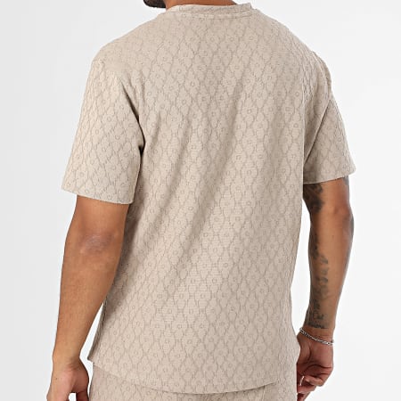 Mackten - Ensemble Tee Shirt Et Short Jogging 346 Beige