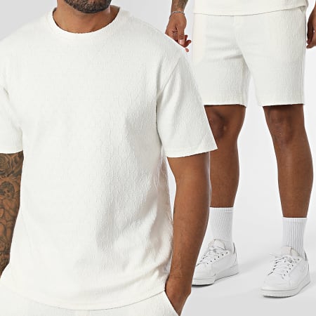 Mackten - Ensemble Tee Shirt Et Short Jogging 346 Blanc