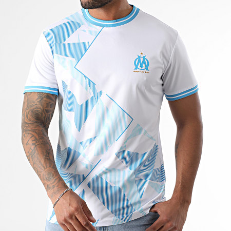 OM - Maillot De Foot M24092C Blanc Bleu Clair