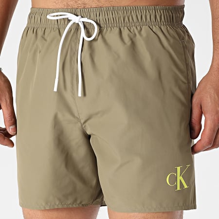 Calvin Klein Drawstring Swim Shorts 1101 Khaki Green Ryses
