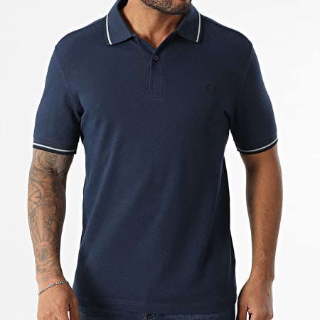 Fred Perry - Polo Manches Courtes Twin Tipped MM3600 Bleu Marine