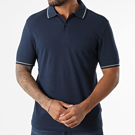 Fred Perry - Polo Manches Courtes Twin Tipped MM3600 Bleu Marine